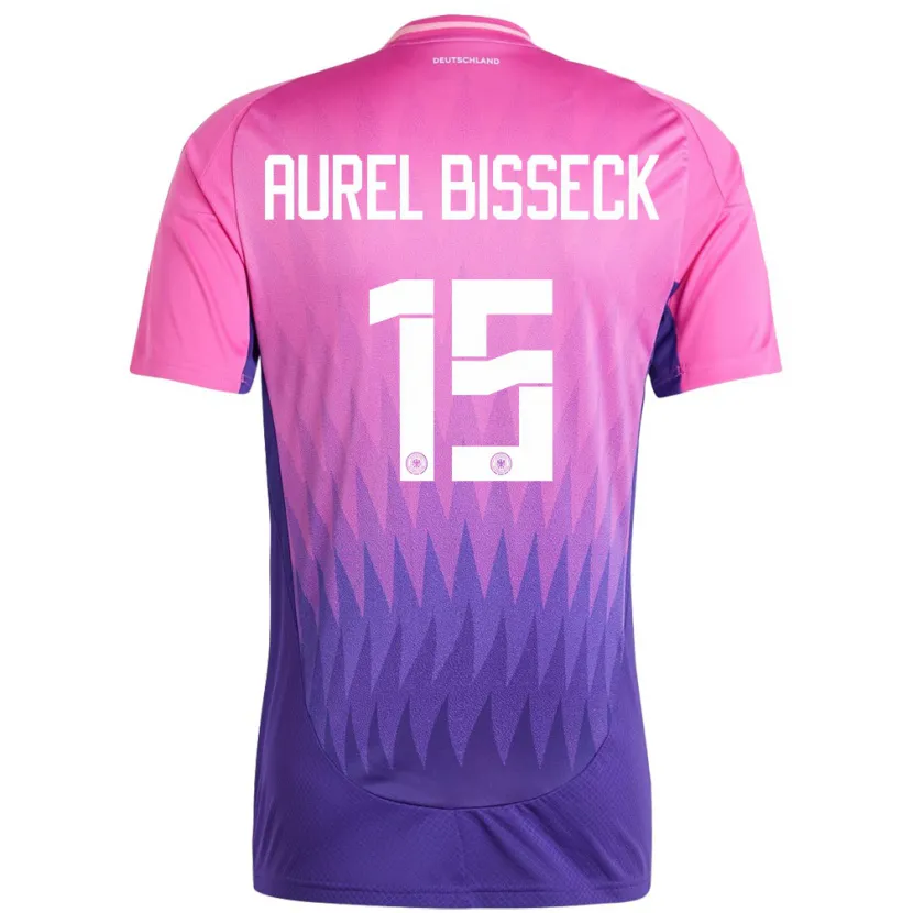 Danxen Män Tyskland Yann Aurel Bisseck #15 Rosa Lila Bortatröja Matchtröjor 24-26 Tröjor T-Tröja