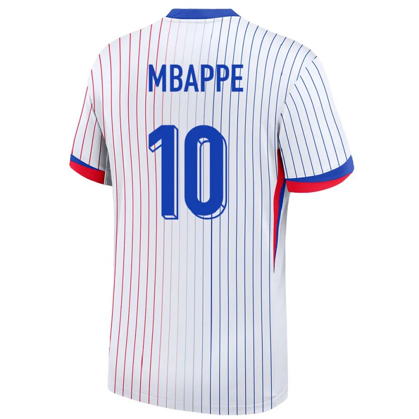 Danxen Män Frankrike Kylian Mbappe #10 Vit Bortatröja Matchtröjor 24-26 Tröjor T-Tröja