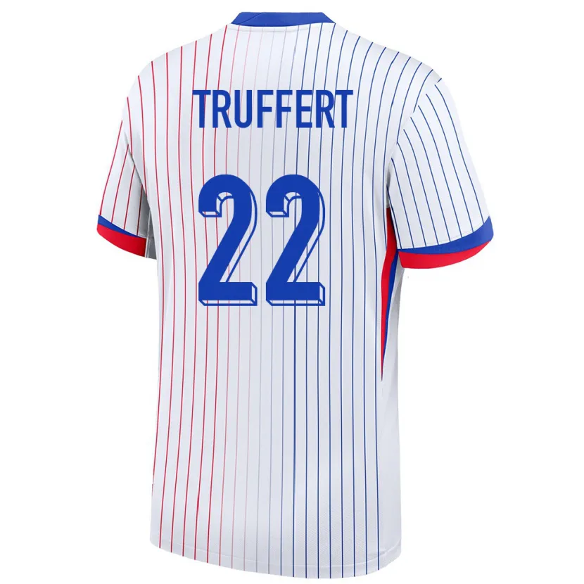 Danxen Män Frankrike Adrien Truffert #22 Vit Bortatröja Matchtröjor 24-26 Tröjor T-Tröja