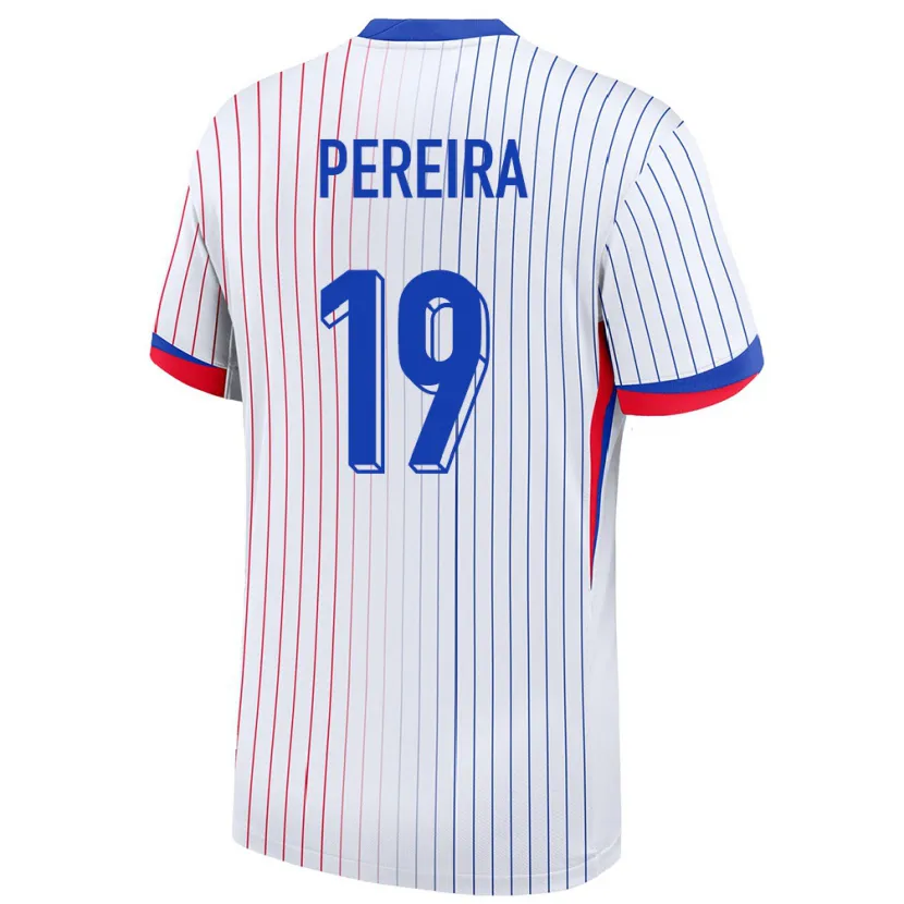 Danxen Män Frankrike Brayann Pereira #19 Vit Bortatröja Matchtröjor 24-26 Tröjor T-Tröja