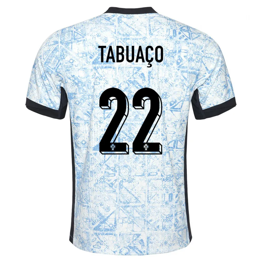 Danxen Män Portugal Goncalo Tabuaco #22 Gräddblå Bortatröja Matchtröjor 24-26 Tröjor T-Tröja