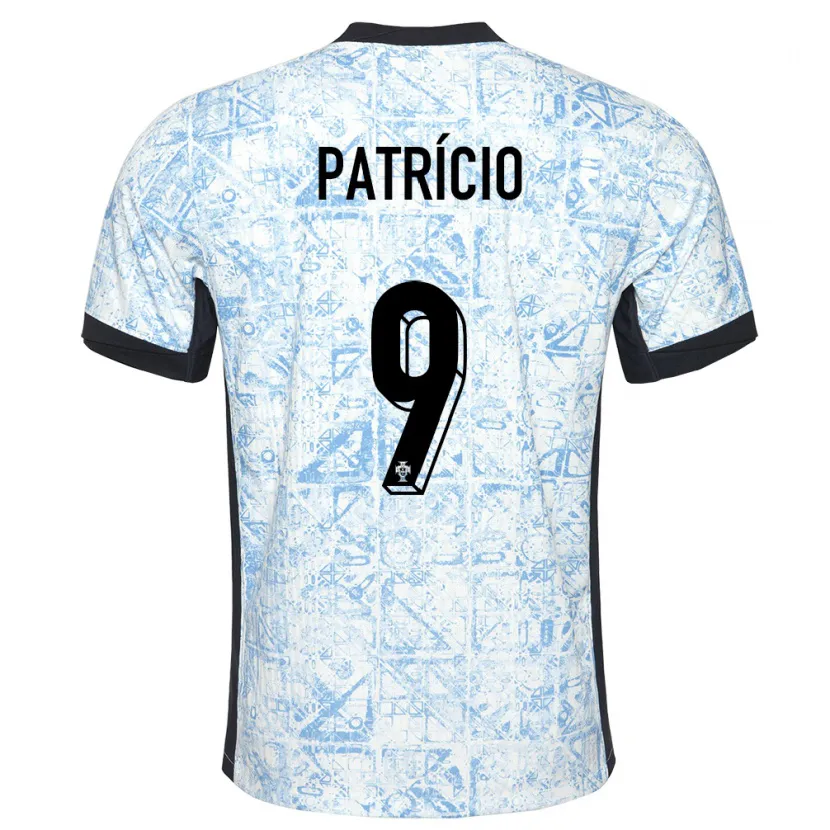 Danxen Män Portugal Nuno Patricio #9 Gräddblå Bortatröja Matchtröjor 24-26 Tröjor T-Tröja