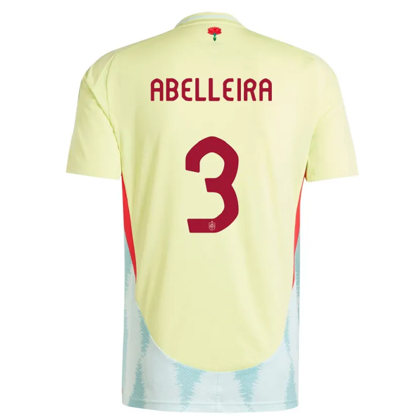 Danxen Män Spanien Teresa Abelleira #3 Gul Bortatröja Matchtröjor 24-26 Tröjor T-Tröja