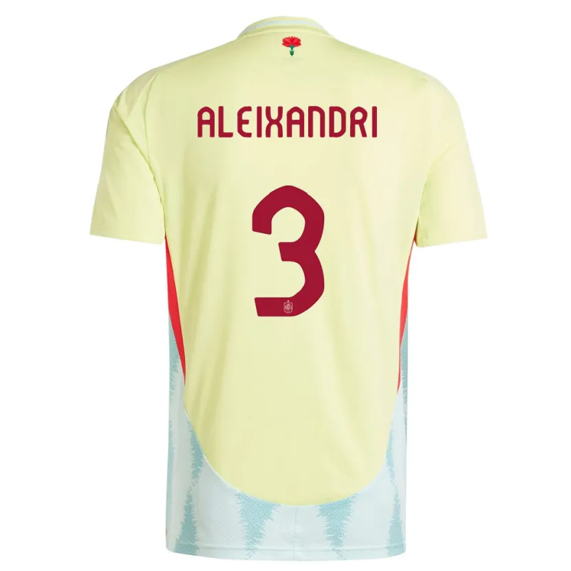 Danxen Män Spanien Laia Aleixandri #3 Gul Bortatröja Matchtröjor 24-26 Tröjor T-Tröja