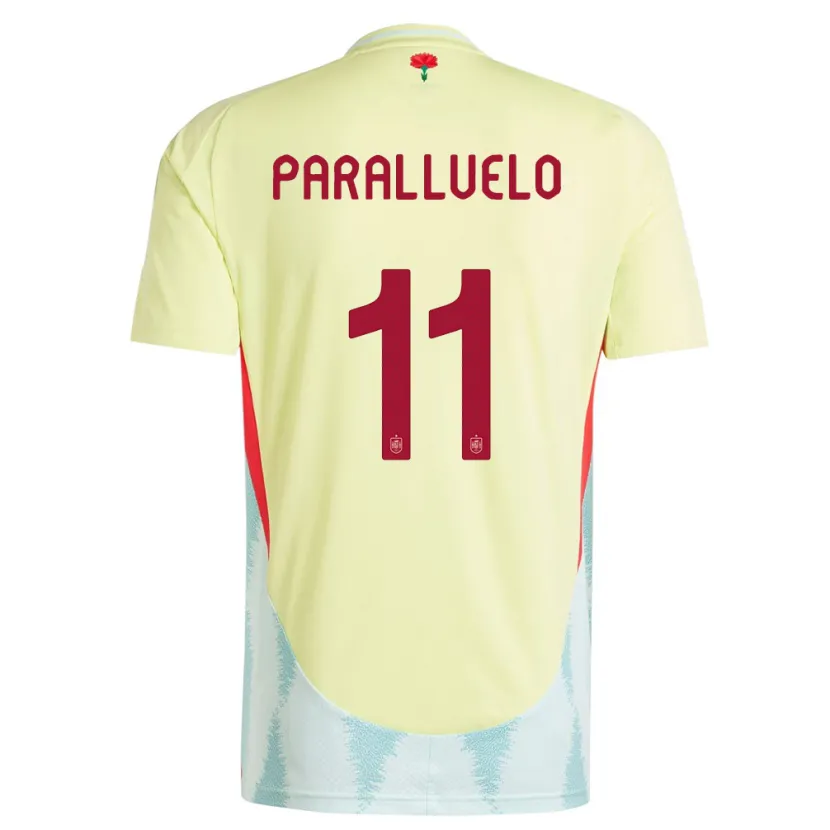 Danxen Män Spanien Salma Paralluelo #11 Gul Bortatröja Matchtröjor 24-26 Tröjor T-Tröja