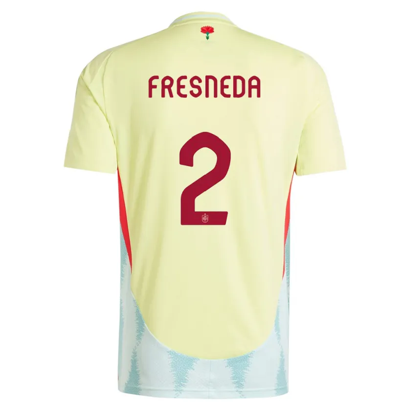 Danxen Män Spanien Ivan Fresneda #2 Gul Bortatröja Matchtröjor 24-26 Tröjor T-Tröja