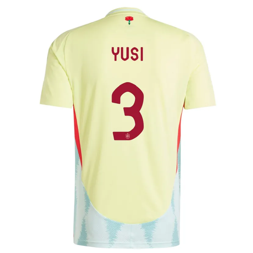 Danxen Män Spanien Yusi #3 Gul Bortatröja Matchtröjor 24-26 Tröjor T-Tröja