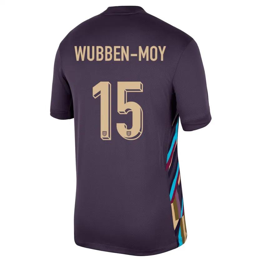 Danxen Män England Lotte Wubben Moy #15 Mörkt Russin Bortatröja Matchtröjor 24-26 Tröjor T-Tröja