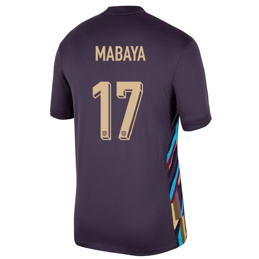 Danxen Män England Isaac Mabaya #17 Mörkt Russin Bortatröja Matchtröjor 24-26 Tröjor T-Tröja
