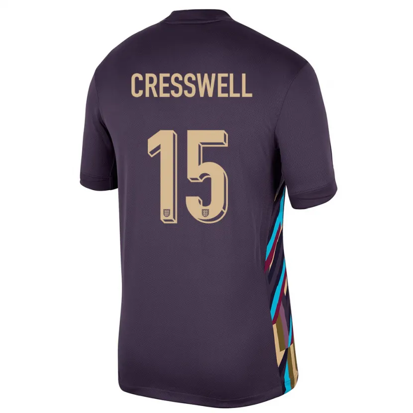 Danxen Män England Charlie Cresswell #15 Mörkt Russin Bortatröja Matchtröjor 24-26 Tröjor T-Tröja