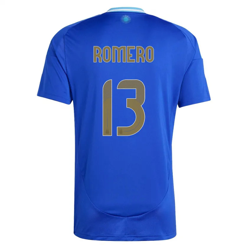 Danxen Män Argentina Cristian Romero #13 Blå Bortatröja Matchtröjor 24-26 Tröjor T-Tröja