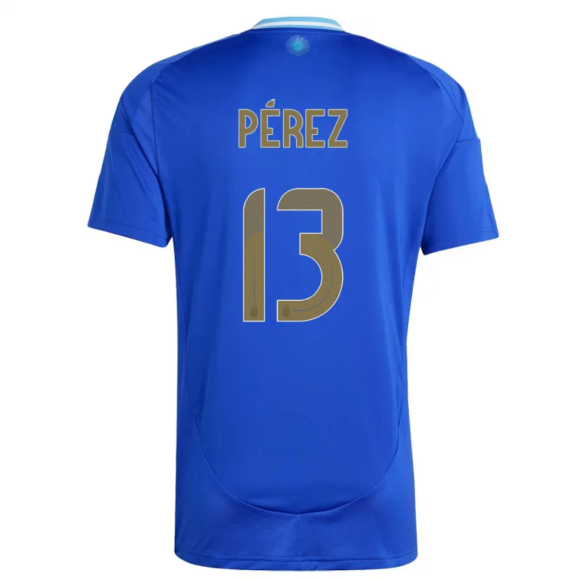 Danxen Män Argentina Nehuen Perez #13 Blå Bortatröja Matchtröjor 24-26 Tröjor T-Tröja