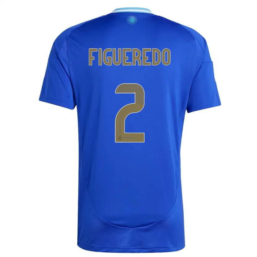 Danxen Män Argentina Leandro Figueredo #2 Blå Bortatröja Matchtröjor 24-26 Tröjor T-Tröja