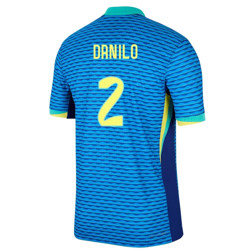 Danxen Män Brasilien Danilo #2 Blå Bortatröja Matchtröjor 24-26 Tröjor T-Tröja