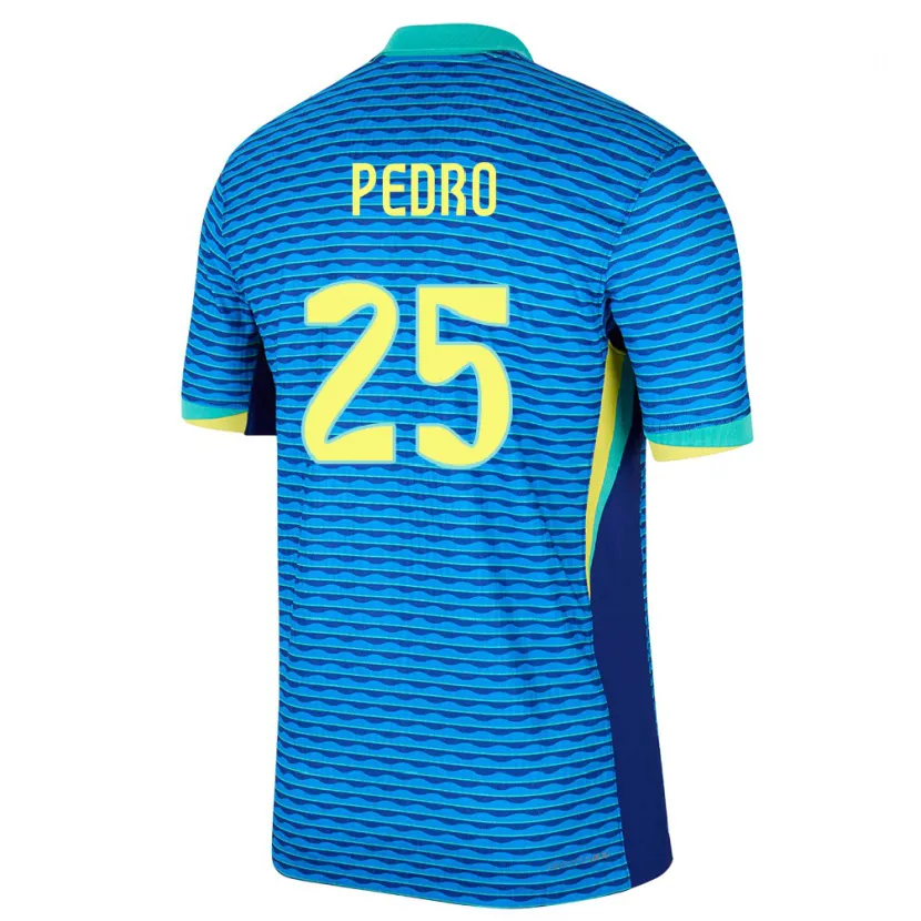 Danxen Män Brasilien Pedro #25 Blå Bortatröja Matchtröjor 24-26 Tröjor T-Tröja