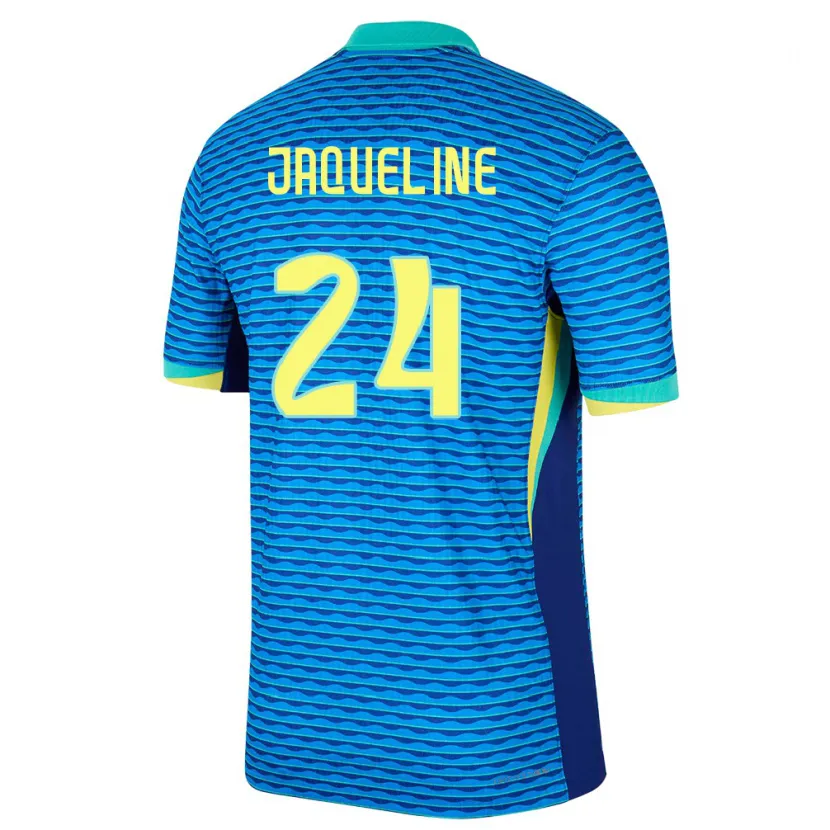 Danxen Män Brasilien Jaqueline #24 Blå Bortatröja Matchtröjor 24-26 Tröjor T-Tröja