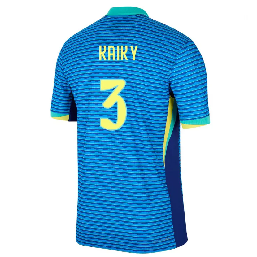 Danxen Män Brasilien Kaiky #3 Blå Bortatröja Matchtröjor 24-26 Tröjor T-Tröja