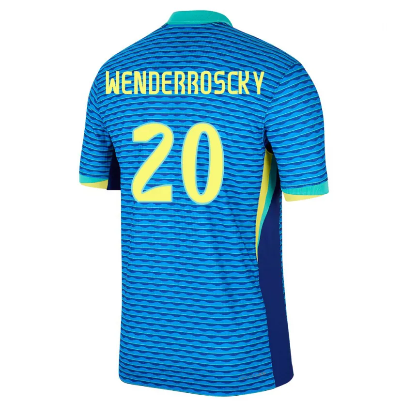 Danxen Män Brasilien Arthur Wenderroscky #20 Blå Bortatröja Matchtröjor 24-26 Tröjor T-Tröja