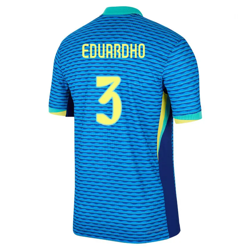 Danxen Män Brasilien Eduardho #3 Blå Bortatröja Matchtröjor 24-26 Tröjor T-Tröja