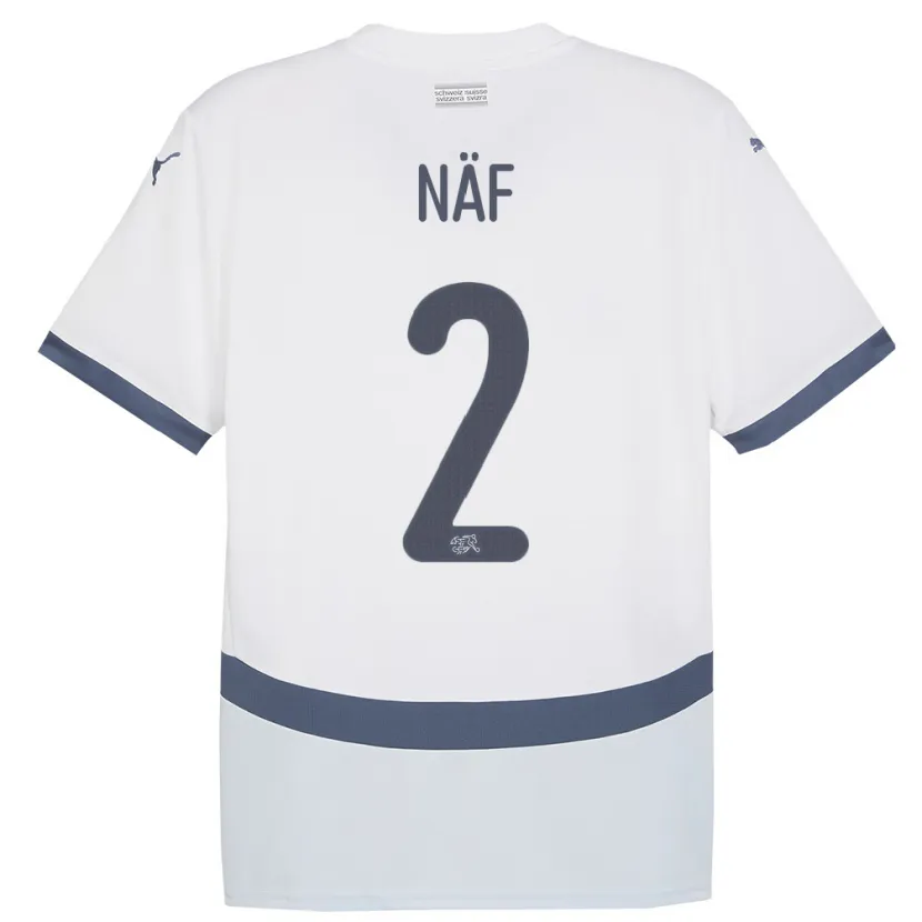 Danxen Män Schweiz Philip Naf #2 Vit Bortatröja Matchtröjor 24-26 Tröjor T-Tröja