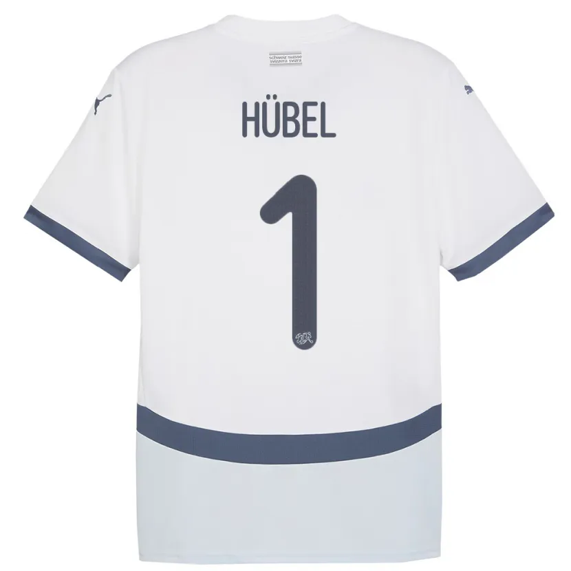 Danxen Män Schweiz Marvin Hubel #1 Vit Bortatröja Matchtröjor 24-26 Tröjor T-Tröja
