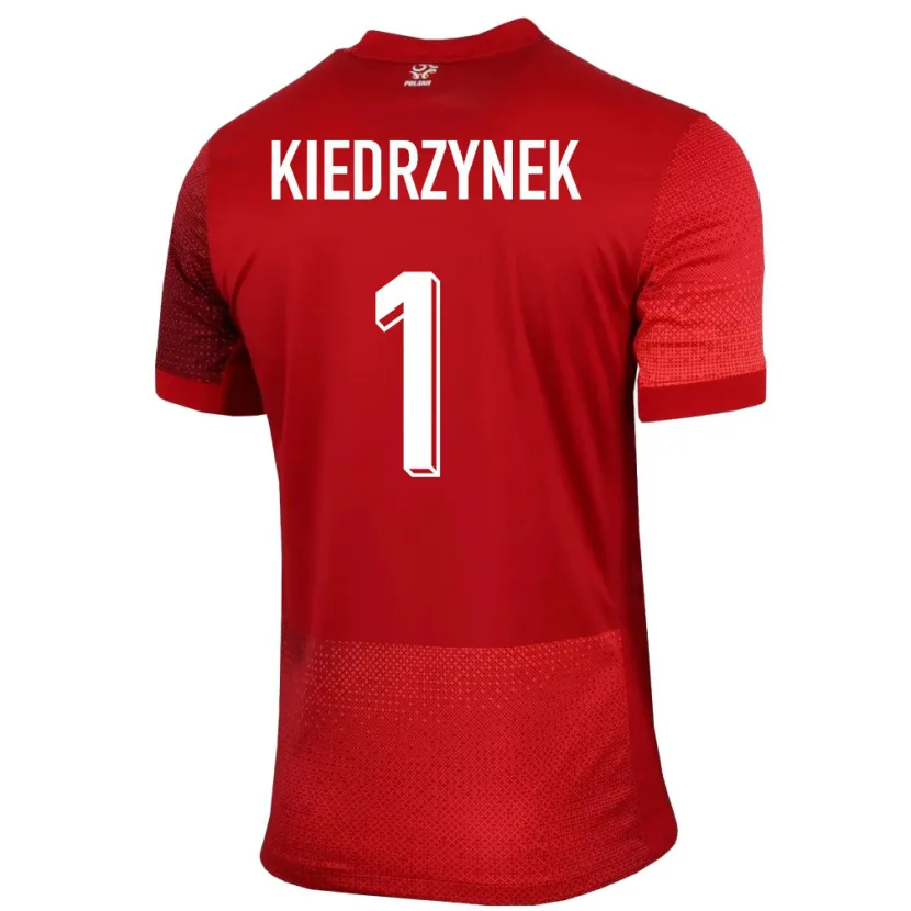 Danxen Män Polen Katarzyna Kiedrzynek #1 Röd Bortatröja Matchtröjor 24-26 Tröjor T-Tröja