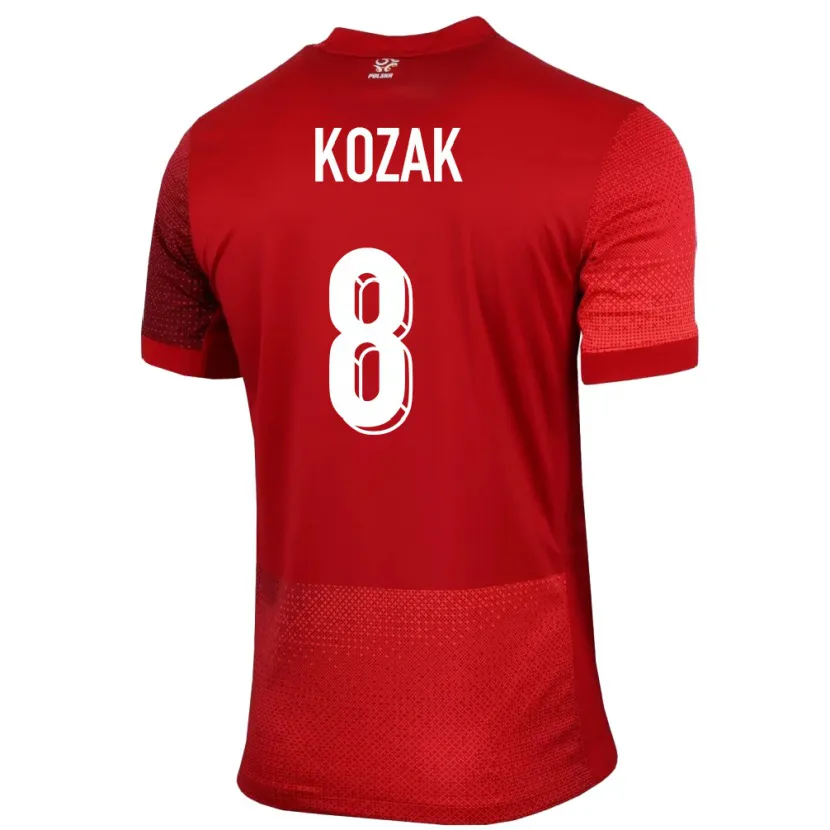 Danxen Män Polen Kinga Kozak #8 Röd Bortatröja Matchtröjor 24-26 Tröjor T-Tröja