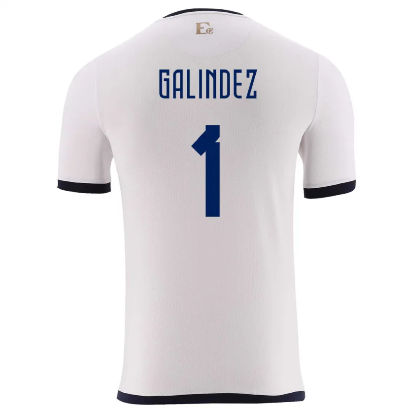 Danxen Män Ecuador Hernan Galindez #1 Vit Bortatröja Matchtröjor 24-26 Tröjor T-Tröja