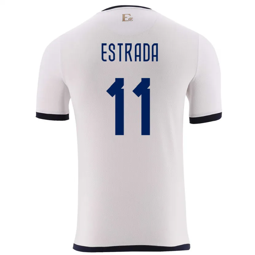 Danxen Män Ecuador Michael Estrada #11 Vit Bortatröja Matchtröjor 24-26 Tröjor T-Tröja