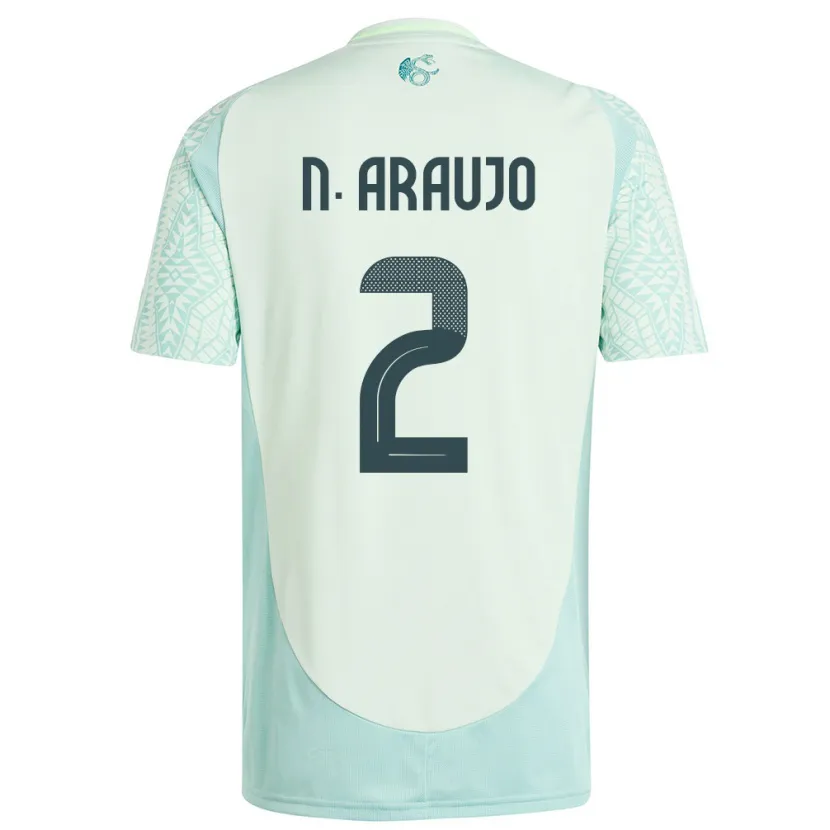 Danxen Män Mexiko Nestor Araujo #2 Linne Grön Bortatröja Matchtröjor 24-26 Tröjor T-Tröja