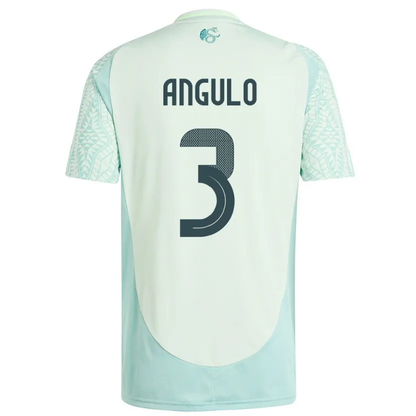 Danxen Män Mexiko Jesus Angulo #3 Linne Grön Bortatröja Matchtröjor 24-26 Tröjor T-Tröja
