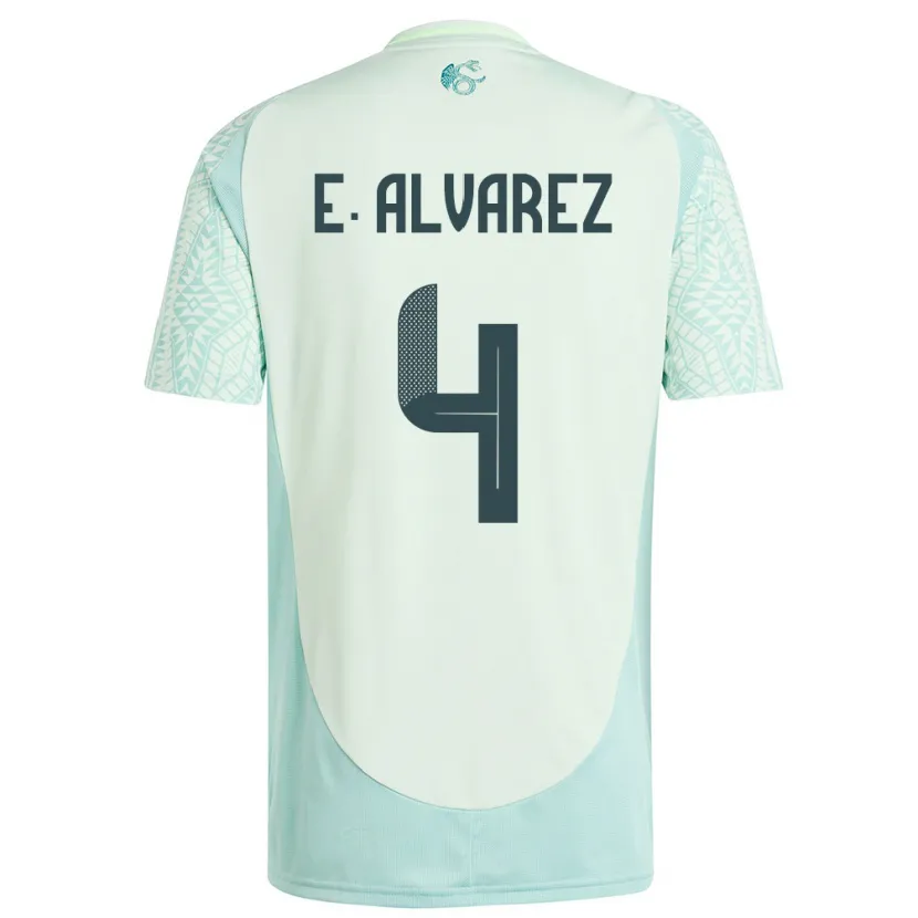Danxen Män Mexiko Edson Alvarez #4 Linne Grön Bortatröja Matchtröjor 24-26 Tröjor T-Tröja