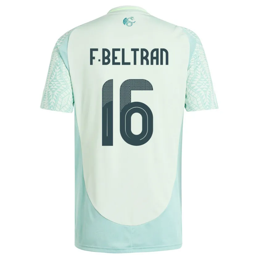 Danxen Män Mexiko Fernando Beltran #16 Linne Grön Bortatröja Matchtröjor 24-26 Tröjor T-Tröja