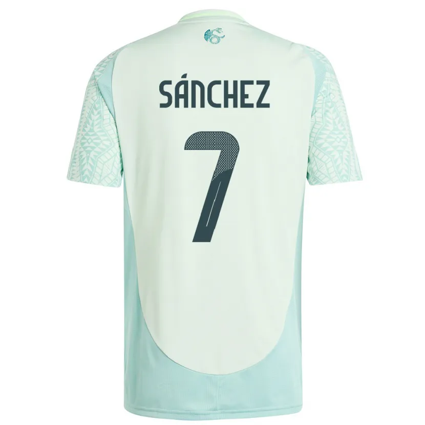 Danxen Män Mexiko Maria Sanchez #7 Linne Grön Bortatröja Matchtröjor 24-26 Tröjor T-Tröja