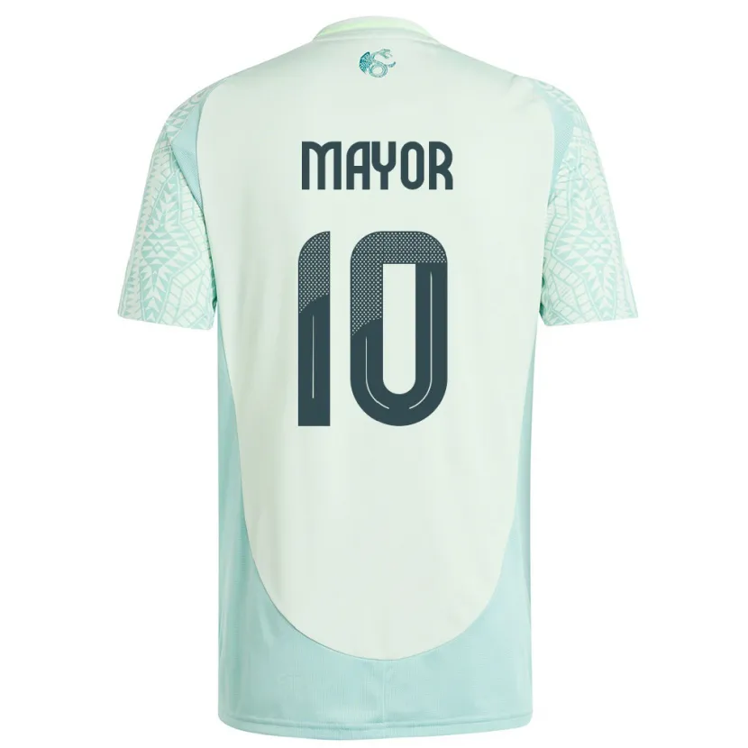 Danxen Män Mexiko Stephany Mayor #10 Linne Grön Bortatröja Matchtröjor 24-26 Tröjor T-Tröja