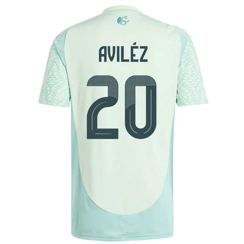 Danxen Män Mexiko Aylin Avilez #20 Linne Grön Bortatröja Matchtröjor 24-26 Tröjor T-Tröja