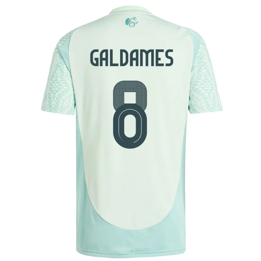 Danxen Män Mexiko Benjamin Galdames #8 Linne Grön Bortatröja Matchtröjor 24-26 Tröjor T-Tröja