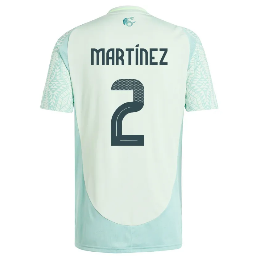 Danxen Män Mexiko Emilio Martinez #2 Linne Grön Bortatröja Matchtröjor 24-26 Tröjor T-Tröja