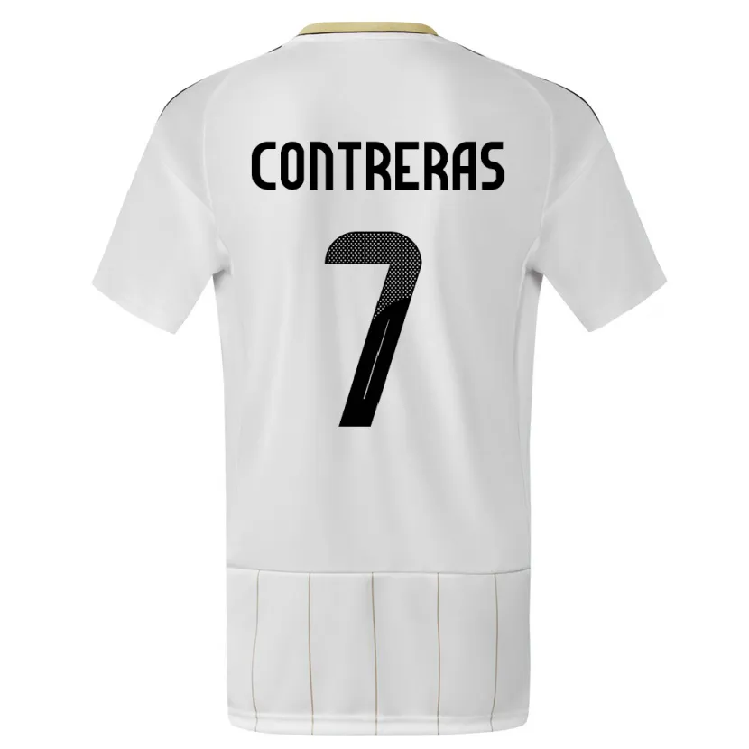 Danxen Män Costa Rica Anthony Contreras #7 Vit Bortatröja Matchtröjor 24-26 Tröjor T-Tröja