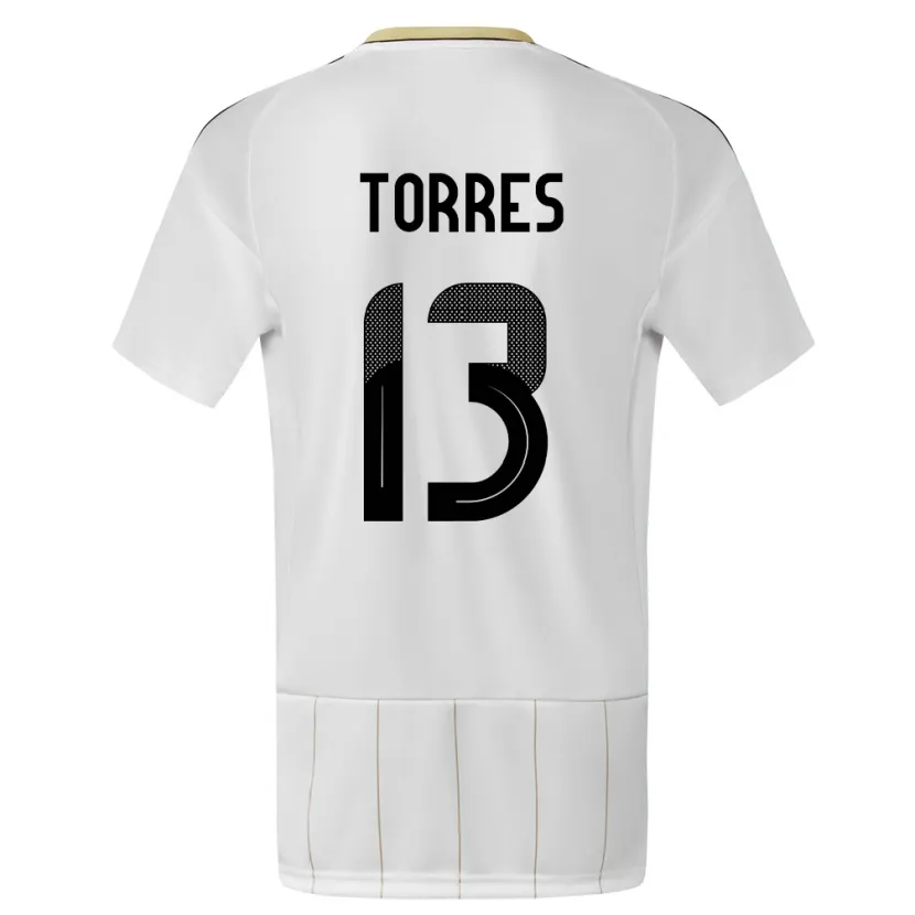 Danxen Män Costa Rica Gerson Torres #13 Vit Bortatröja Matchtröjor 24-26 Tröjor T-Tröja