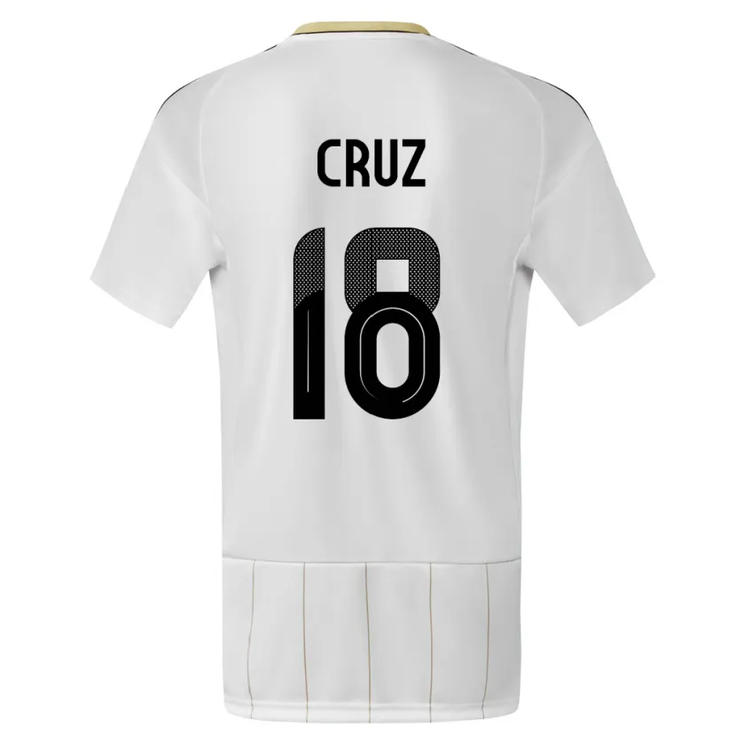 Danxen Män Costa Rica Aaron Cruz #18 Vit Bortatröja Matchtröjor 24-26 Tröjor T-Tröja