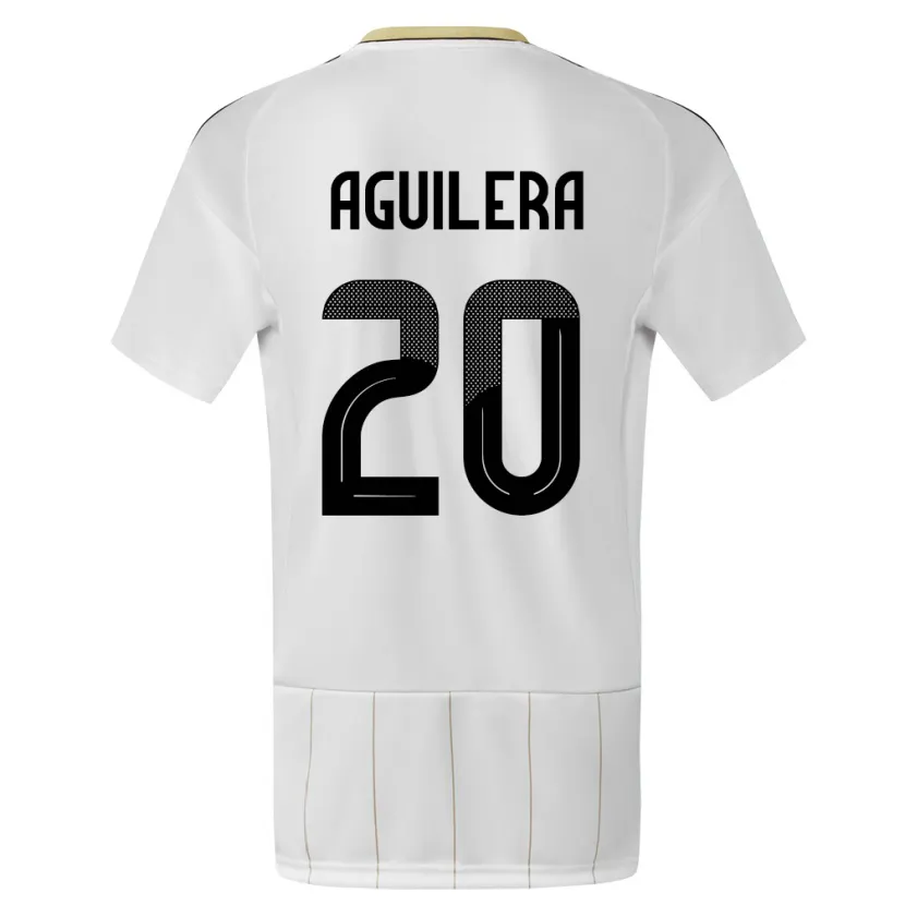 Danxen Män Costa Rica Brandon Aguilera #20 Vit Bortatröja Matchtröjor 24-26 Tröjor T-Tröja