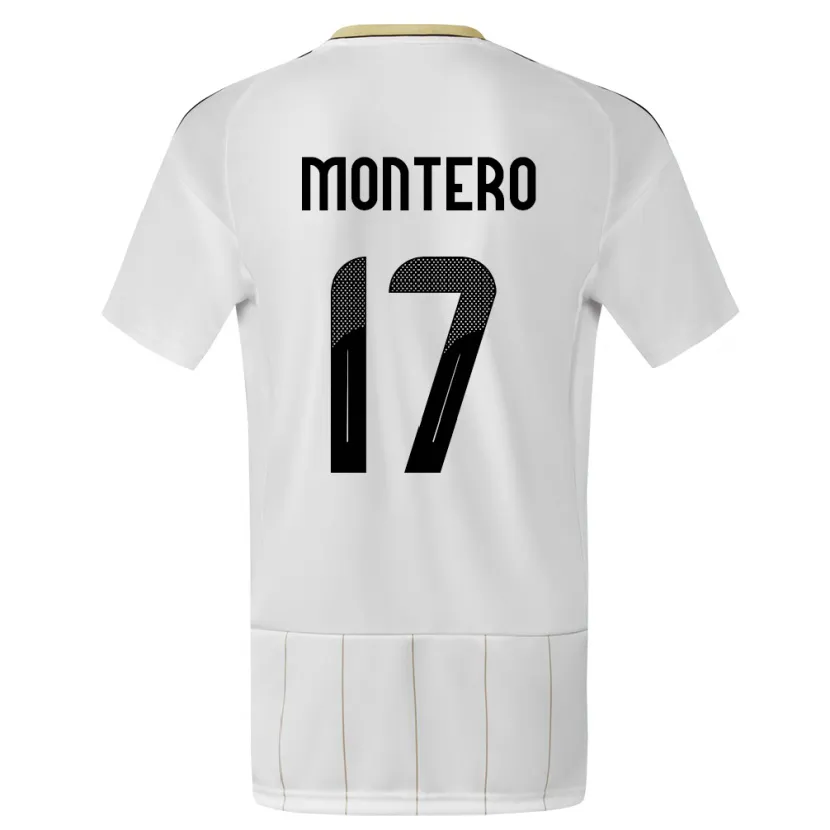 Danxen Män Costa Rica Michelle Montero #17 Vit Bortatröja Matchtröjor 24-26 Tröjor T-Tröja