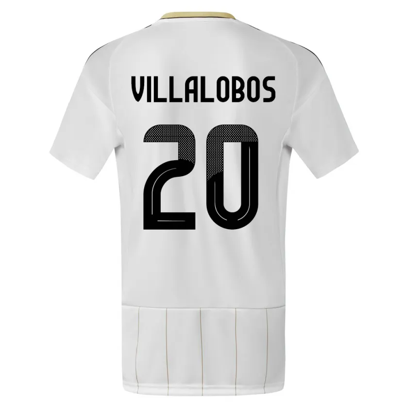Danxen Män Costa Rica Fabiola Villalobos #20 Vit Bortatröja Matchtröjor 24-26 Tröjor T-Tröja