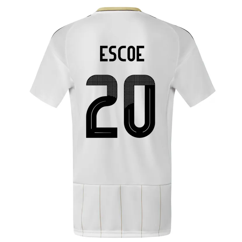 Danxen Män Costa Rica Enyel Escoe #20 Vit Bortatröja Matchtröjor 24-26 Tröjor T-Tröja