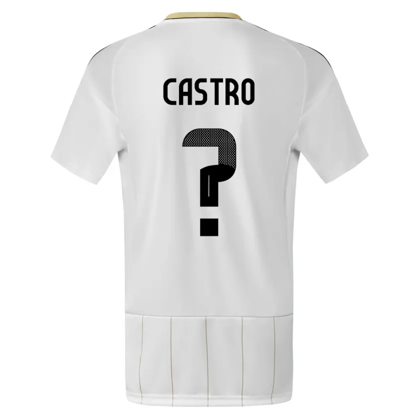 Danxen Män Costa Rica Mathias Castro #0 Vit Bortatröja Matchtröjor 24-26 Tröjor T-Tröja