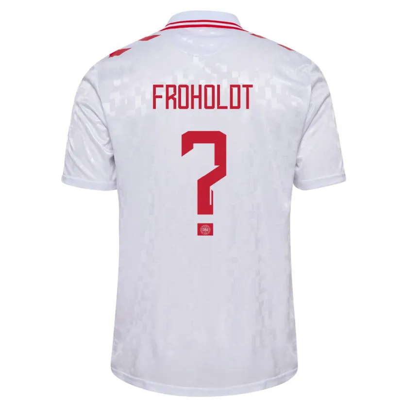 Danxen Män Danmark Victor Froholdt #0 Vit Bortatröja Matchtröjor 24-26 Tröjor T-Tröja