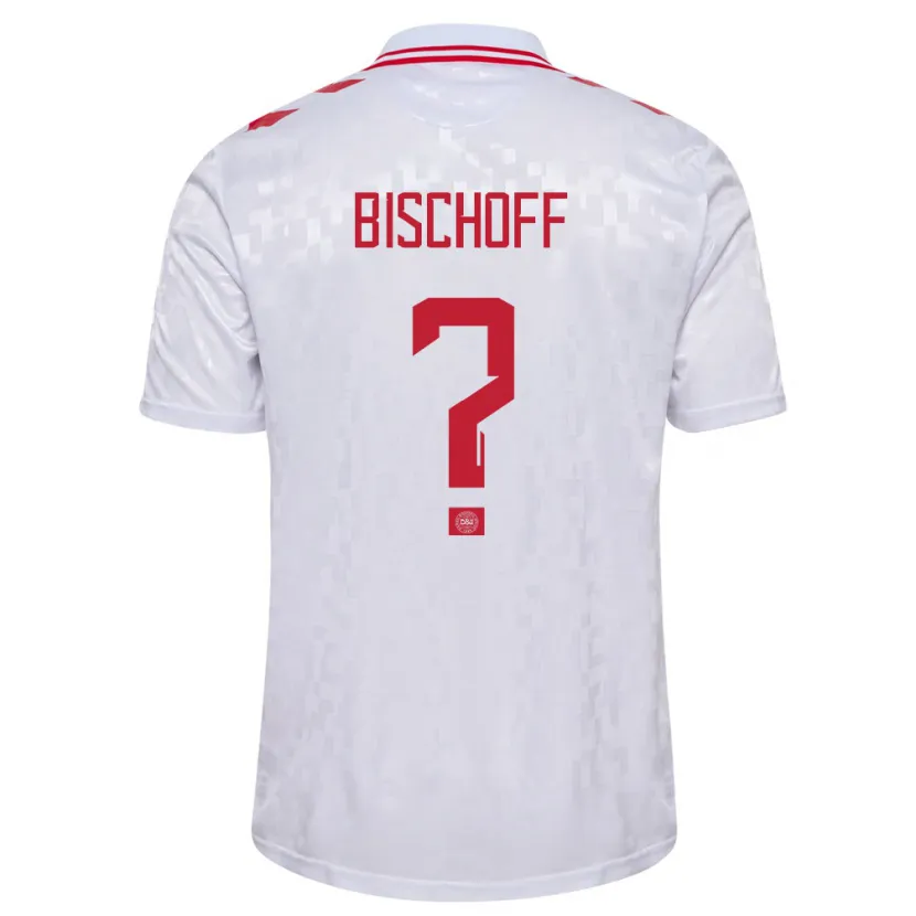 Danxen Män Danmark Clement Bischoff #0 Vit Bortatröja Matchtröjor 24-26 Tröjor T-Tröja
