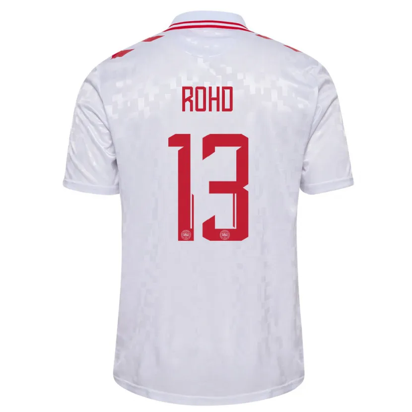 Danxen Män Danmark Emil Rohd #13 Vit Bortatröja Matchtröjor 24-26 Tröjor T-Tröja