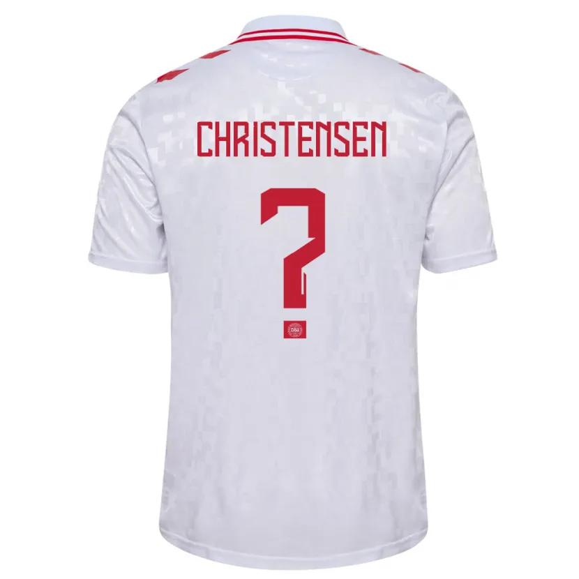 Danxen Män Danmark Sebastian Christensen #0 Vit Bortatröja Matchtröjor 24-26 Tröjor T-Tröja
